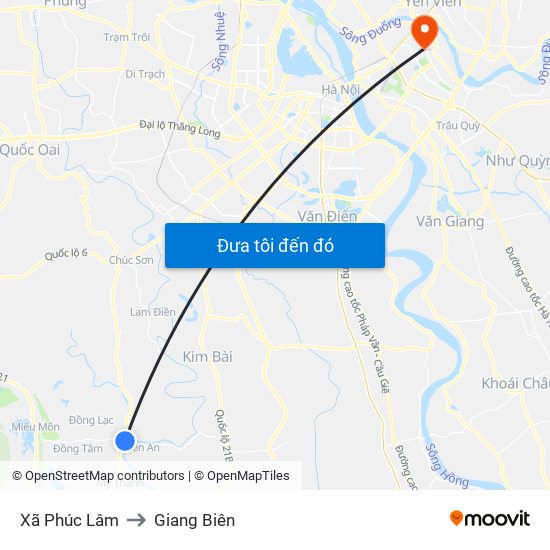 Xã Phúc Lâm to Giang Biên map