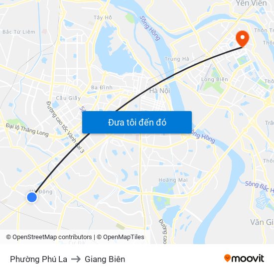 Phường Phú La to Giang Biên map