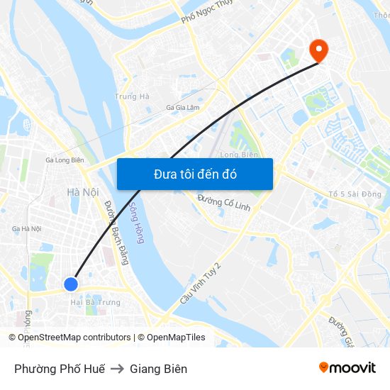 Phường Phố Huế to Giang Biên map