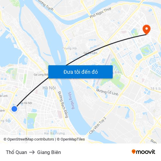 Thổ Quan to Giang Biên map