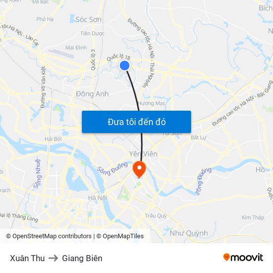 Xuân Thu to Giang Biên map