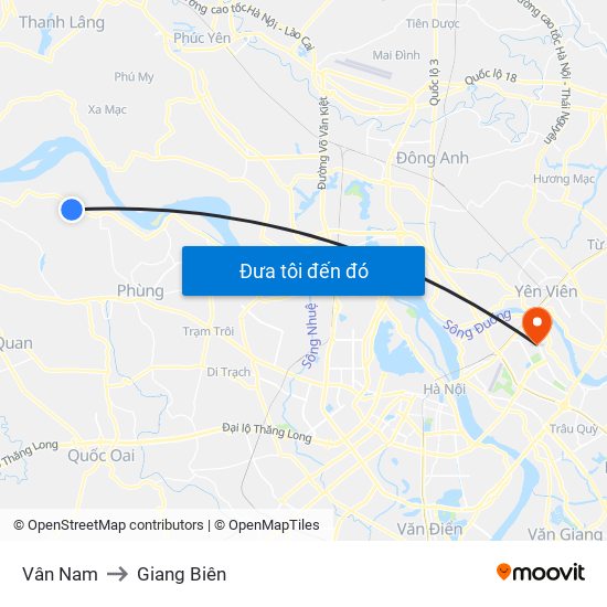 Vân Nam to Giang Biên map