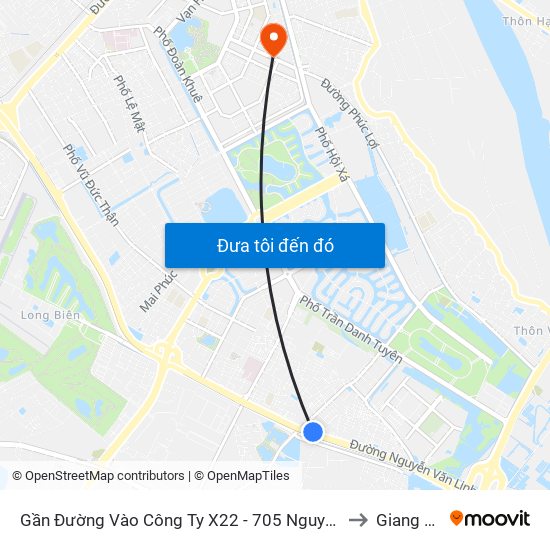 Gần Đường Vào Công Ty X22 - 705 Nguyễn Văn Linh to Giang Biên map