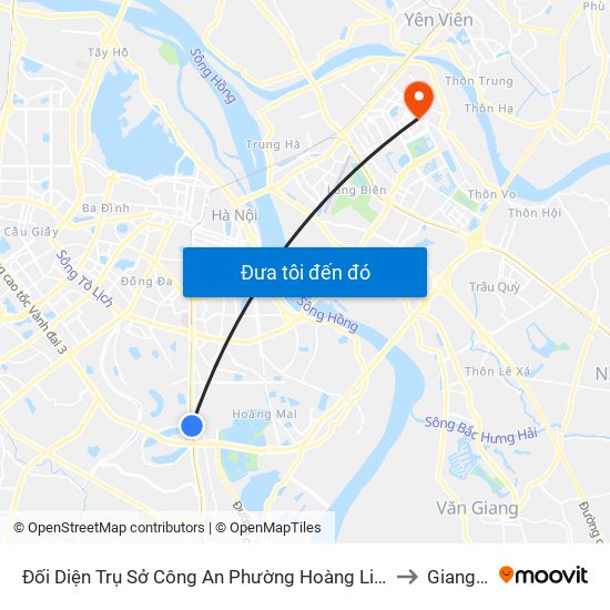 Đối Diện Trụ Sở Công An Phường Hoàng Liệt- 1277 Giải Phóng to Giang Biên map