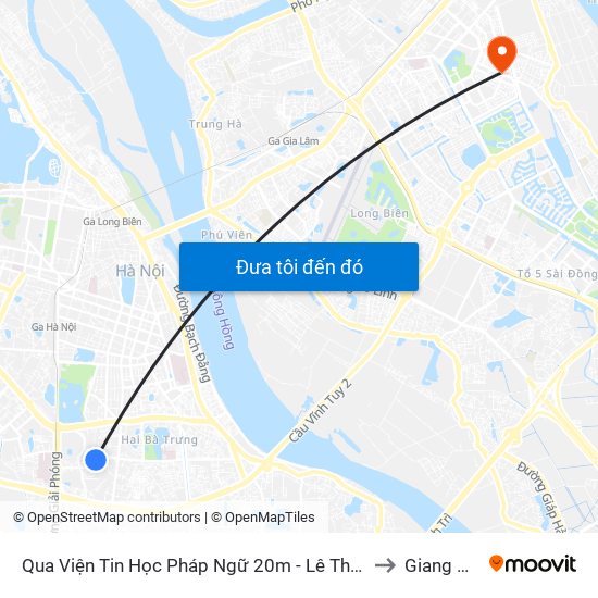 Qua Viện Tin Học Pháp Ngữ 20m - Lê Thanh Nghị to Giang Biên map