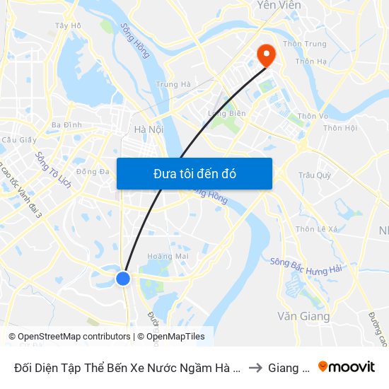 Đối Diện Tập Thể Bến Xe Nước Ngầm Hà Nội - Ngọc Hồi to Giang Biên map