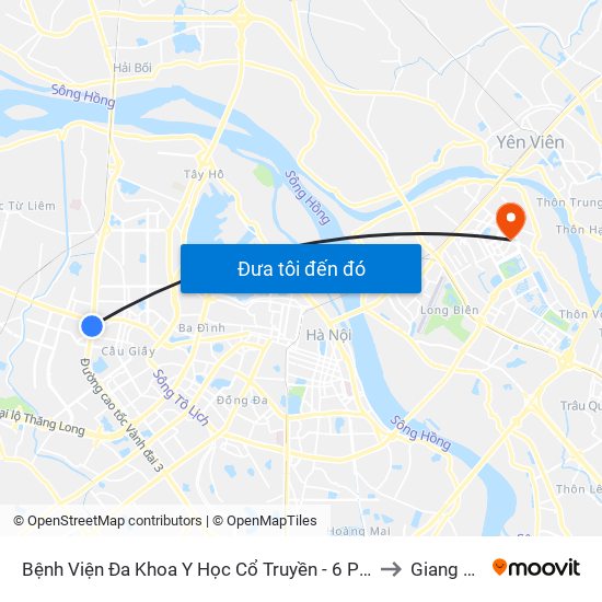 Công Ty Miwon - Phạm Hùng to Giang Biên map