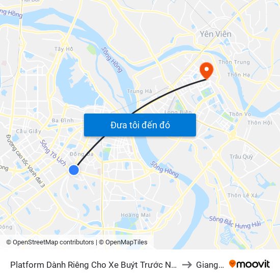 Platform Dành Riêng Cho Xe Buýt Trước Nhà 604 Trường Chinh to Giang Biên map