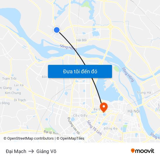 Đại Mạch to Giảng Võ map