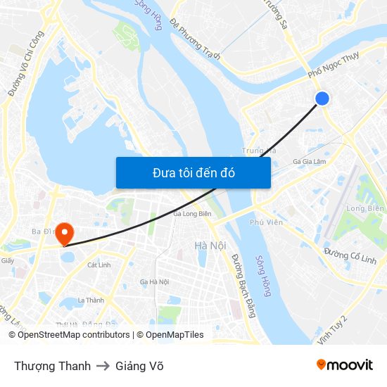 Thượng Thanh to Giảng Võ map