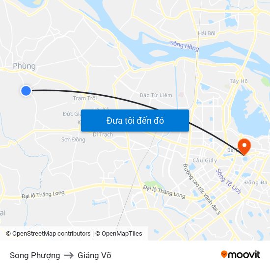Song Phượng to Giảng Võ map