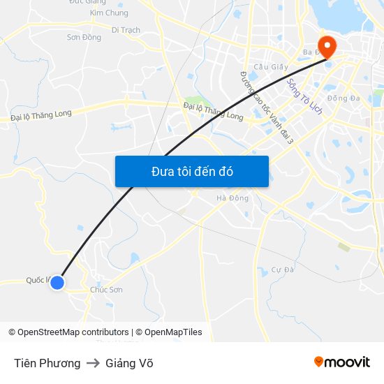 Tiên Phương to Giảng Võ map