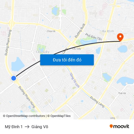 Mỹ Đình 1 to Giảng Võ map