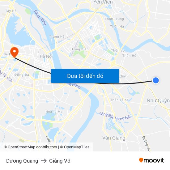 Dương Quang to Giảng Võ map