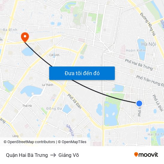 Quận Hai Bà Trưng to Giảng Võ map