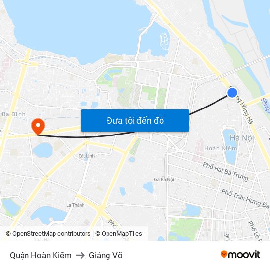 Quận Hoàn Kiếm to Giảng Võ map