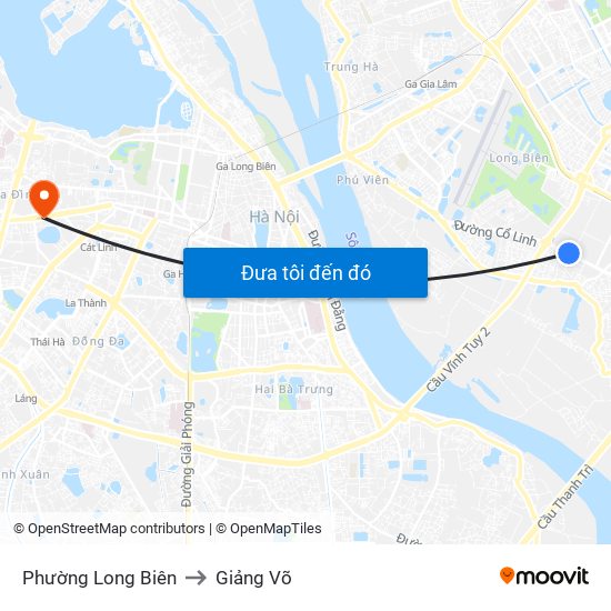 Phường Long Biên to Giảng Võ map