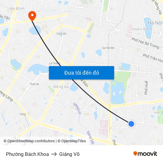 Phường Bách Khoa to Giảng Võ map