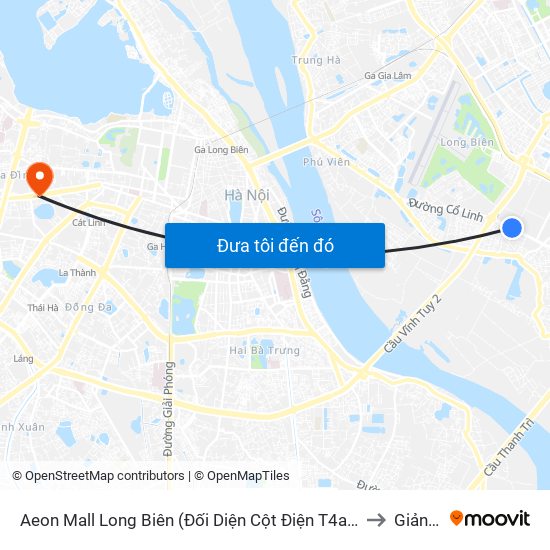 Aeon Mall Long Biên (Đối Diện Cột Điện T4a/2a-B Đường Cổ Linh) to Giảng Võ map