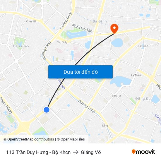 113 Trần Duy Hưng - Bộ Khcn to Giảng Võ map