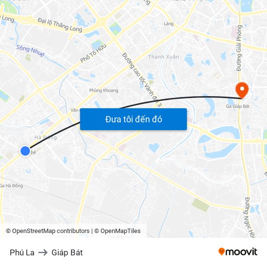 Phú La to Giáp Bát map