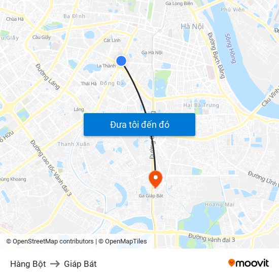 Hàng Bột to Giáp Bát map