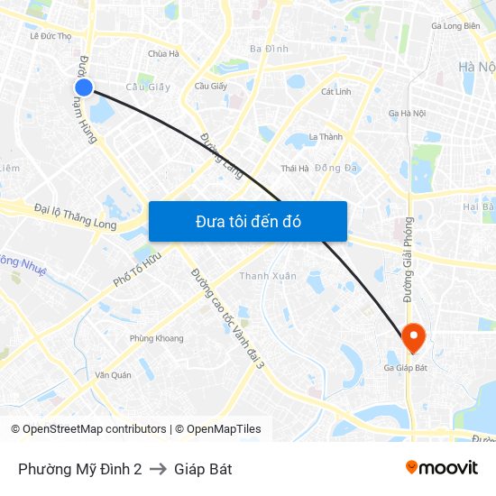 Phường Mỹ Đình 2 to Giáp Bát map