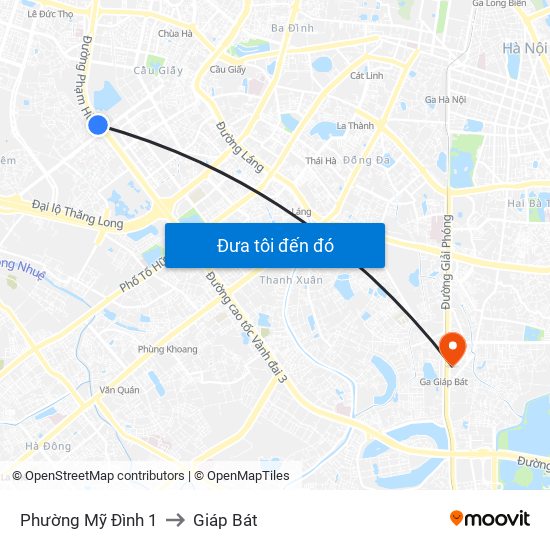 Phường Mỹ Đình 1 to Giáp Bát map