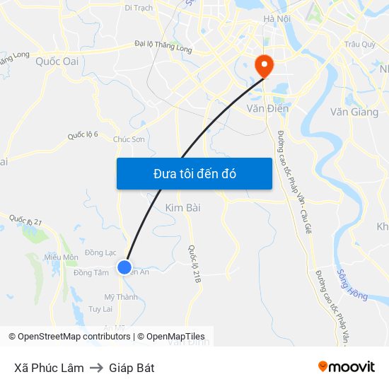 Xã Phúc Lâm to Giáp Bát map