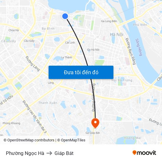 Phường Ngọc Hà to Giáp Bát map