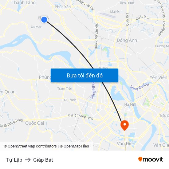 Tự Lập to Giáp Bát map