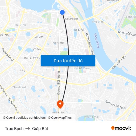 Trúc Bạch to Giáp Bát map