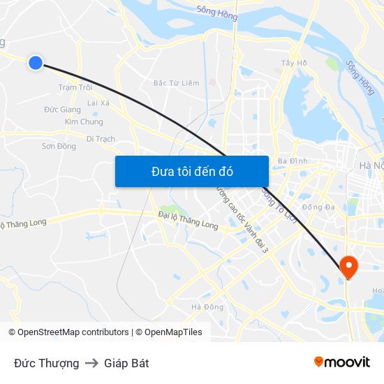 Đức Thượng to Giáp Bát map