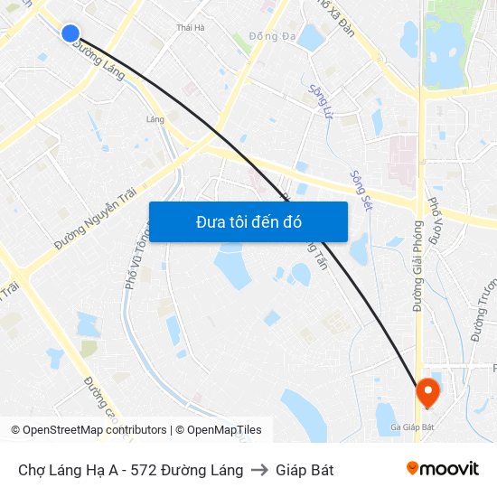 Chợ Láng Hạ A - 572 Đường Láng to Giáp Bát map