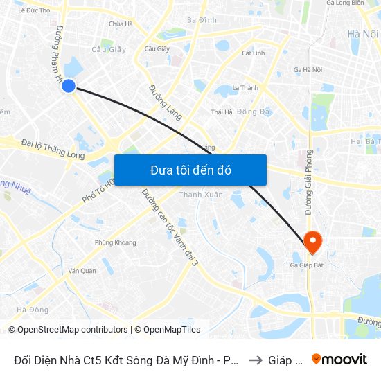 Đối Diện Nhà Ct5 Kđt Sông Đà Mỹ Đình - Phạm Hùng to Giáp Bát map