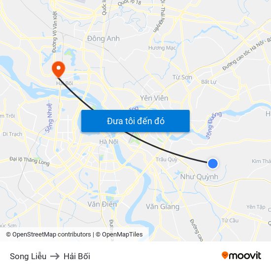 Song Liễu to Hải Bối map