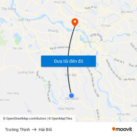 Trường Thịnh to Hải Bối map