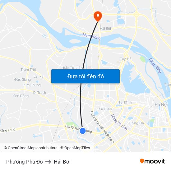 Phường Phú Đô to Hải Bối map