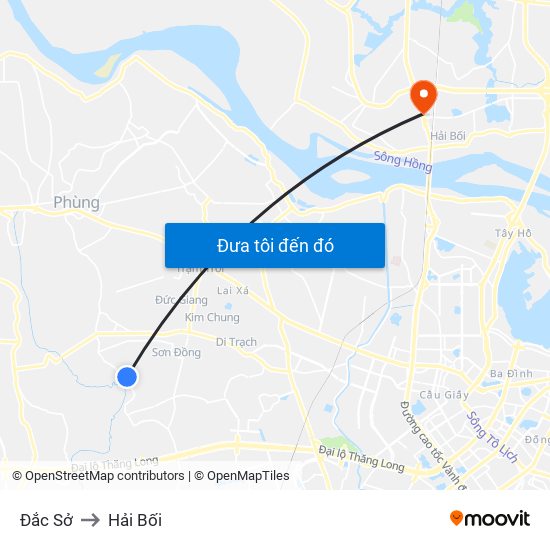 Đắc Sở to Hải Bối map