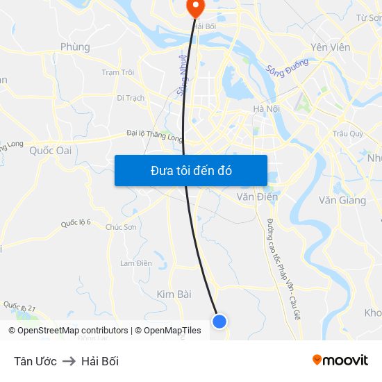 Tân Ước to Hải Bối map