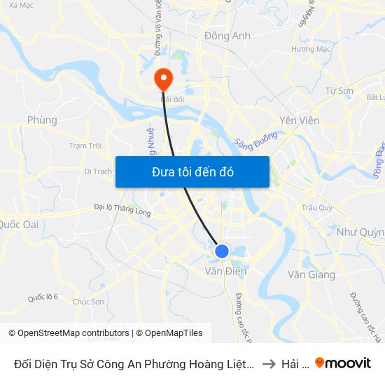 Đối Diện Trụ Sở Công An Phường Hoàng Liệt- 1277 Giải Phóng to Hải Bối map