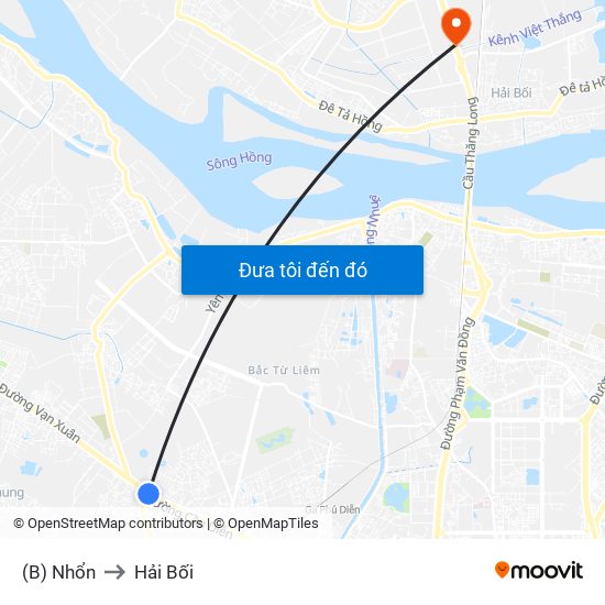 (B) Nhổn to Hải Bối map