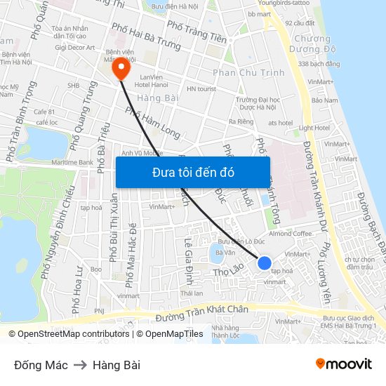 Đống Mác to Hàng Bài map