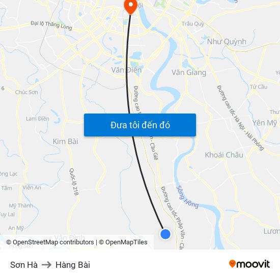 Sơn Hà to Hàng Bài map