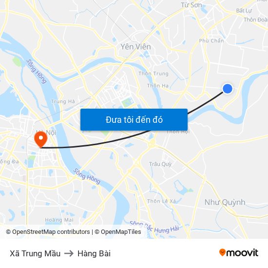 Xã Trung Mầu to Hàng Bài map