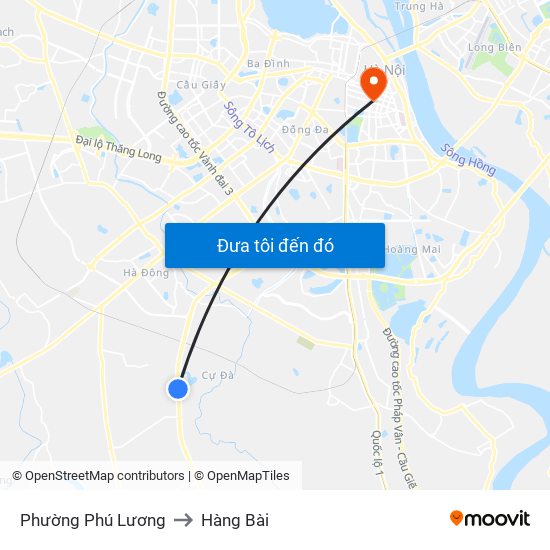 Phường Phú Lương to Hàng Bài map