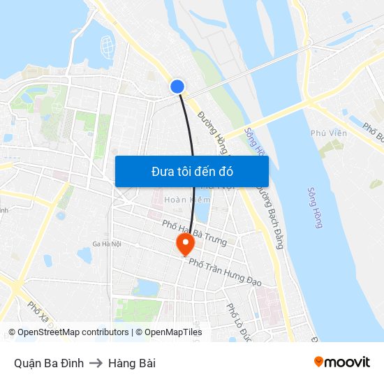 Quận Ba Đình to Hàng Bài map