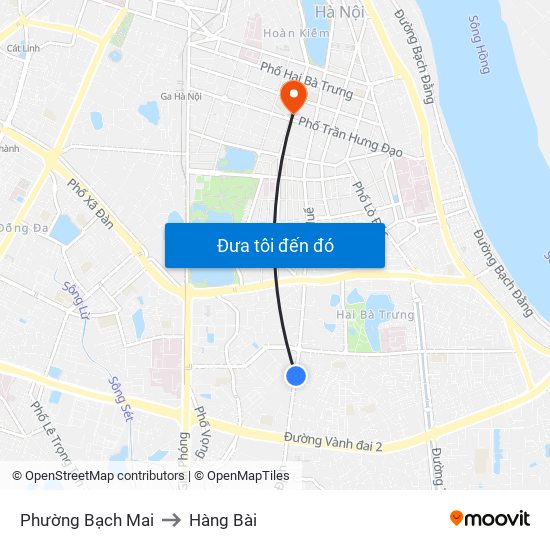 Phường Bạch Mai to Hàng Bài map