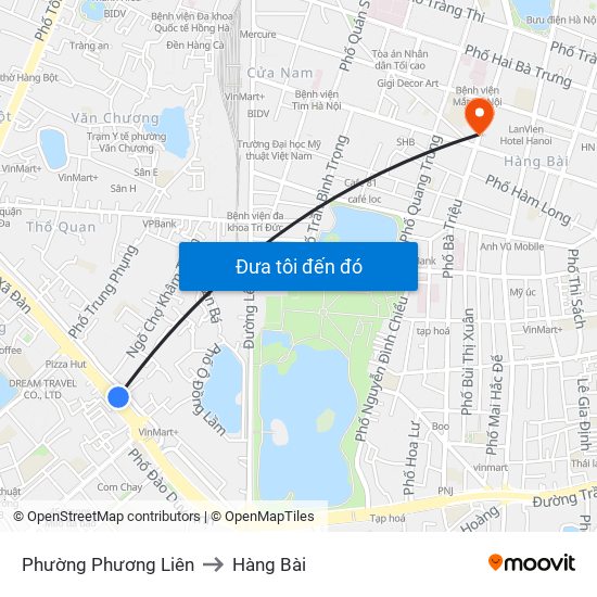 Phường Phương Liên to Hàng Bài map