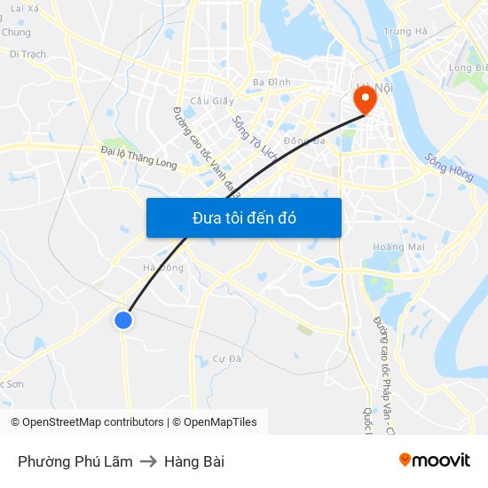 Phường Phú Lãm to Hàng Bài map
